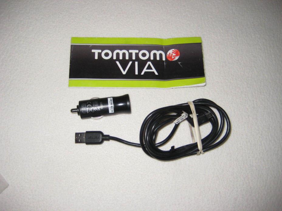 TomTom Via Instruction booklet, USB Cable Cord & Car Charger GPS