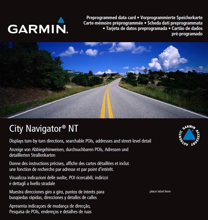 Garmin City Navigator Europe NT 2017 - UK/ Ireland (010-10691-00) SD Memory Card