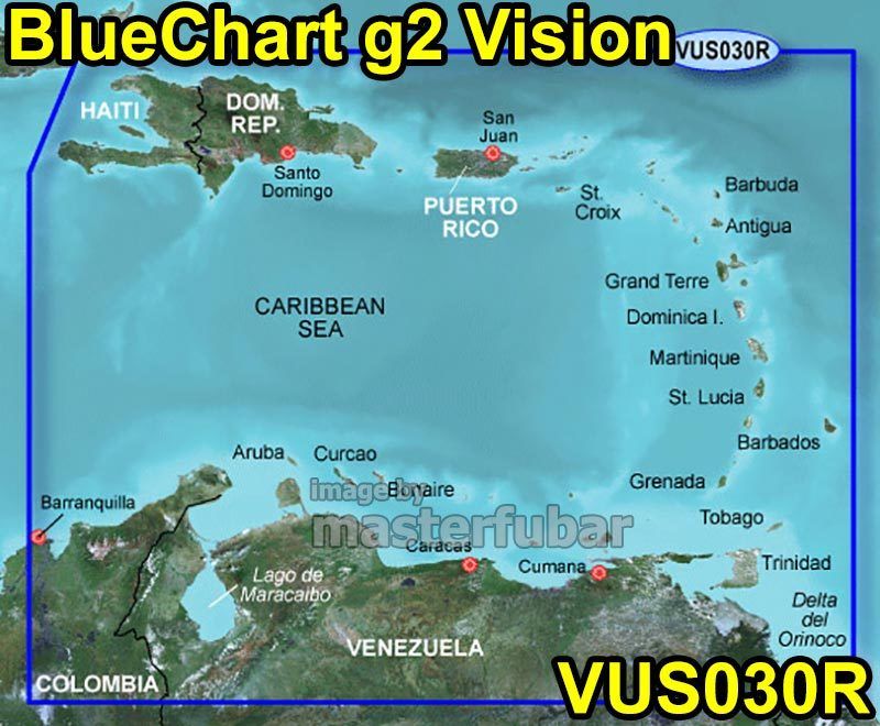 Garmin BlueChart g2 Vision VUS030R Southeast Caribbean