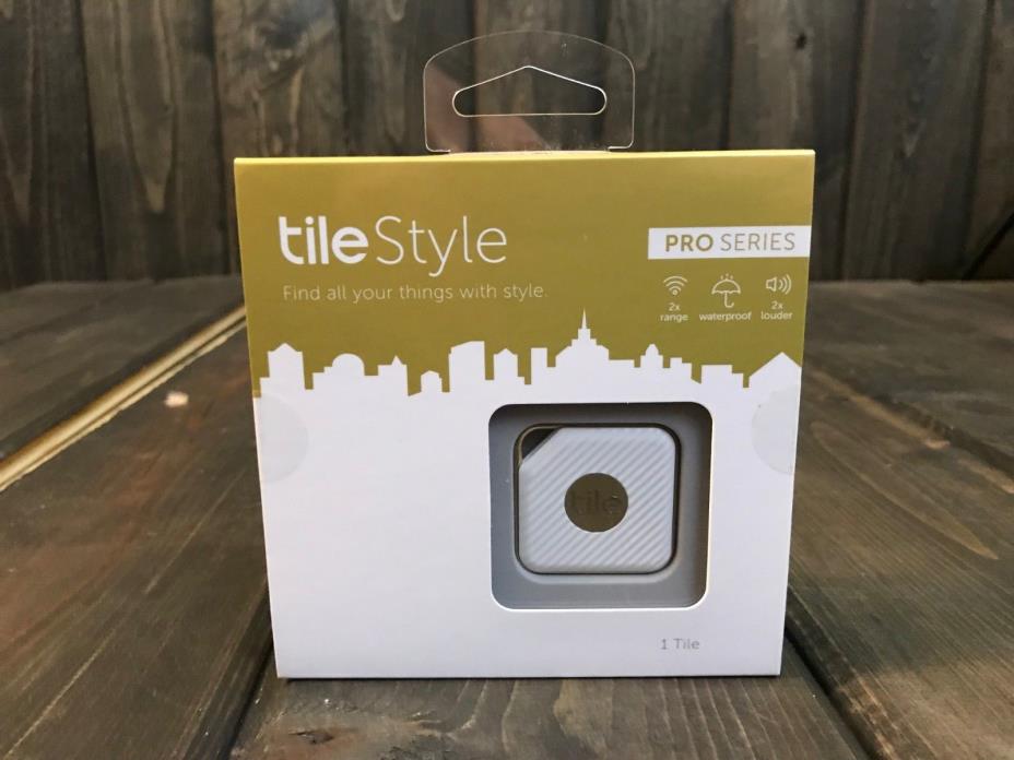 Tile Style Pro Series - White With Gold Trim - Bluetooth Tracker - NEW IN BOX