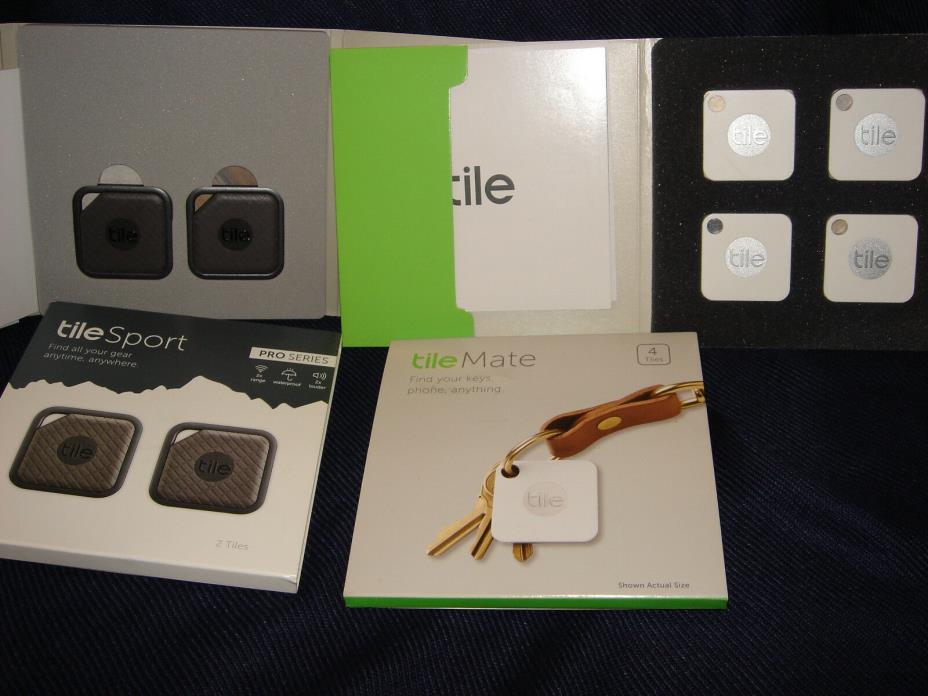 4-pack TileMate Item Tracker + 2 pack TileSport Six Total NEW FREE SHIPPING!