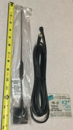 The Antenna Company K2+ 795-EC Glass Mount 15 FT Cable Mini UHF Enclosed Coil