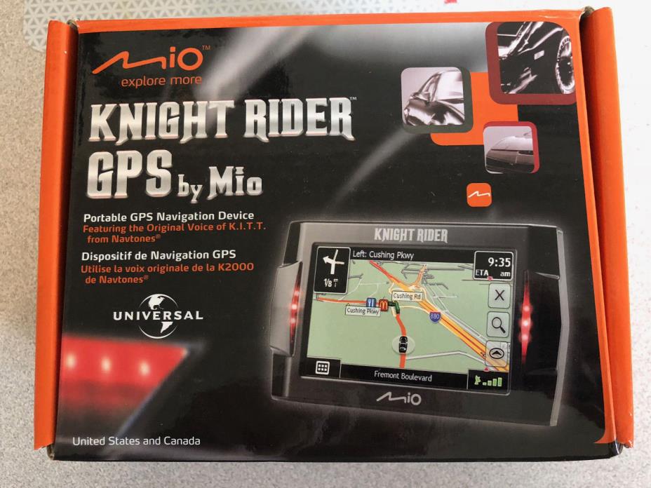 Mio Knight Rider TV Show K.I.T.T. GPS Navigation Unit USA Maps David Hasselhoff