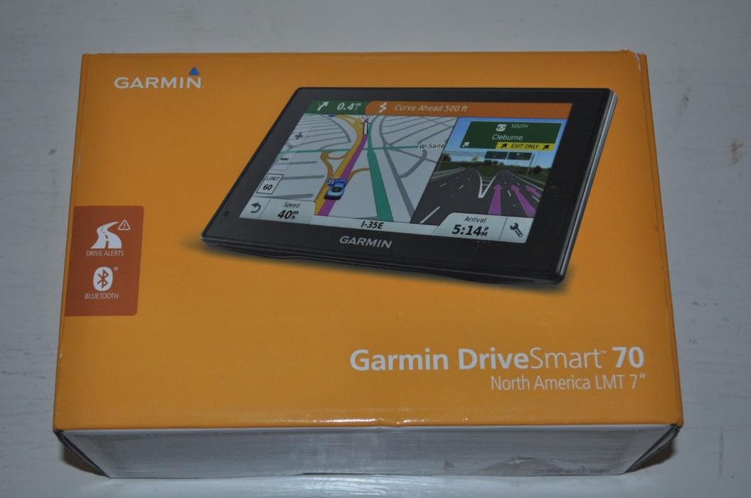 New Garmin DriveSmart 70 NA LMT GPS Navigator System with Lifetime Maps/Traffic