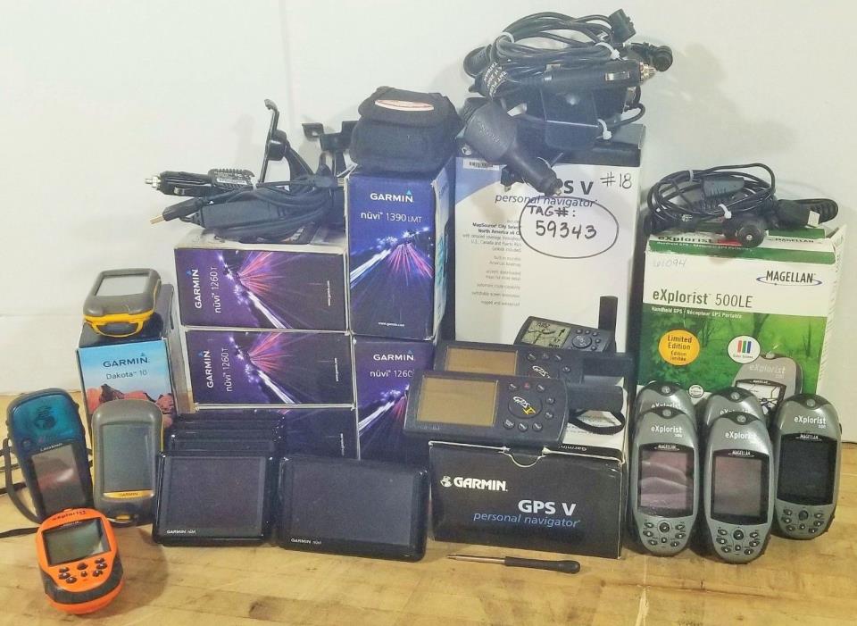 16 Garmin & Magellan GPS Nuvi 1260T, Dakota 10, Explorist PLUS zBoost SOHO YX545