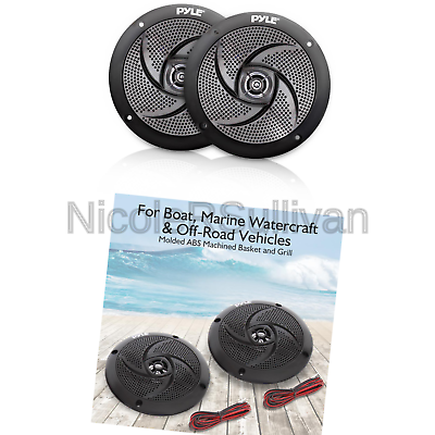 Pyle Marine Speakers - 6.5 Inch 2 Way Waterproof and Weather Resistant Outdoo...