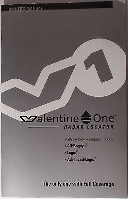 VALENTINE ONE 1 V1 Radar Laser Detector Owners Manual