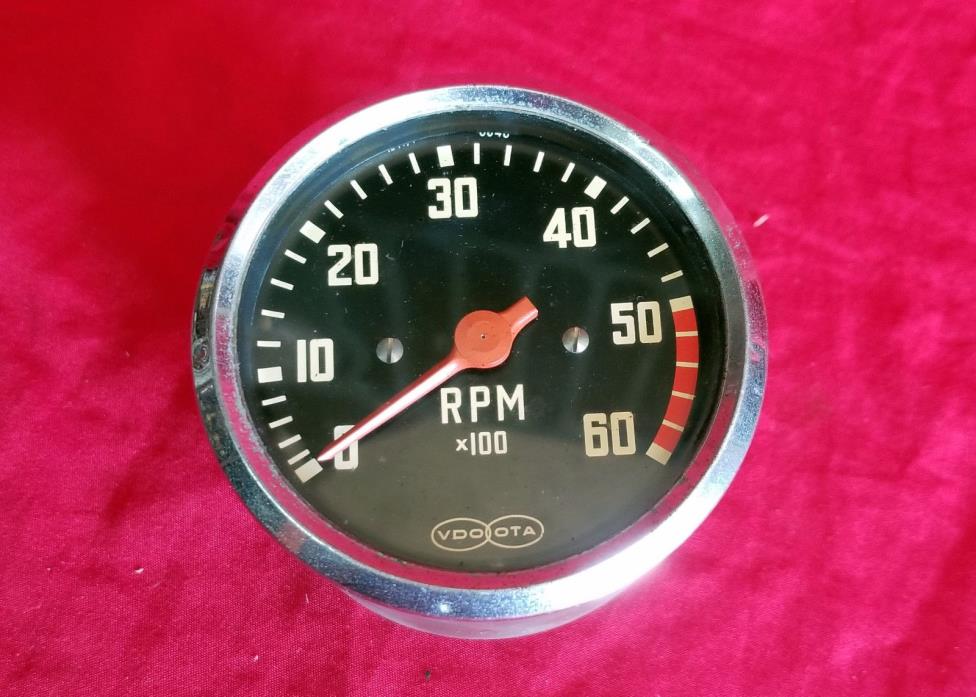 Tachometer Tach marine VDO OTA x100 RPM vintage Penta Volvo 230/5/1