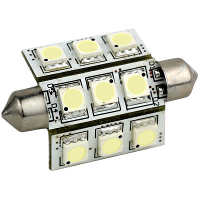 Lunasea Pointed Festoon 9 LED Light Bulb - 42mm - Cool White