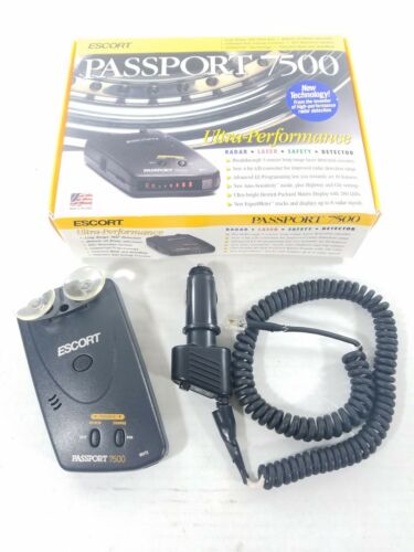 Vintage Escort Passport 7500 Radar Detector Original Box Vehicle Electronic