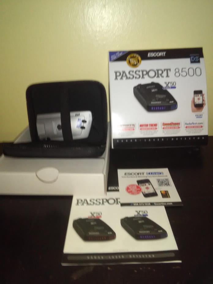 Brand New:  Escort Passport 8500 X 50 Black Radar & Laser Detector, Red Display