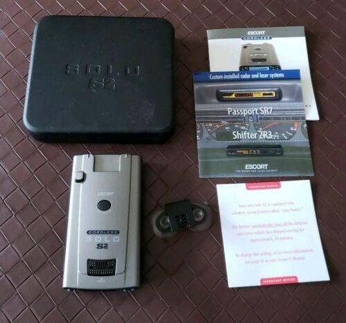 Escort Solo S2 S 2 Cordless Radar Laser Detector For Parts/Repair Only As Is