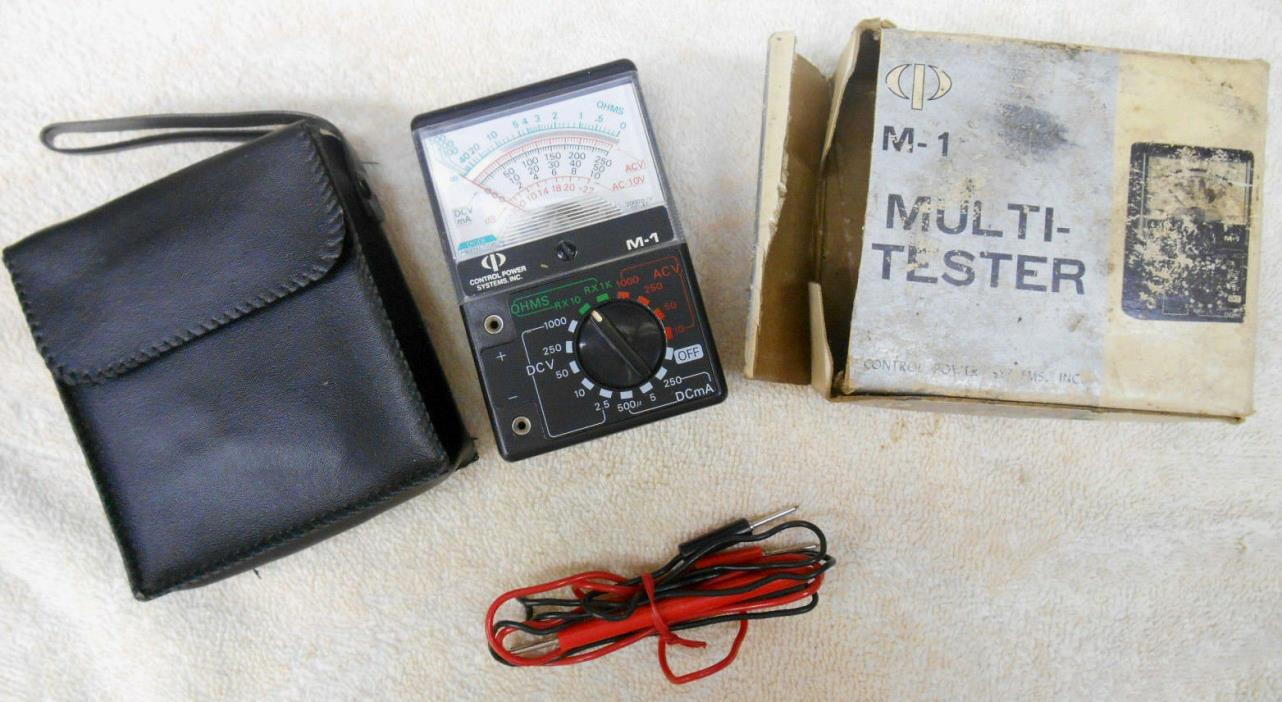 Vintage Old Control Power M-1 Multi-Meter Tester Volt Ohm Meter Original Box