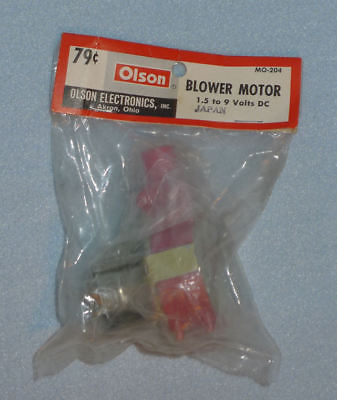 Vintage 60's OLSON Electronics Hobby Project Blower Motor in Original Package