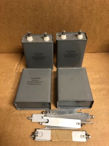 4 Sangamo Oil Capacitors 10.MFD - 1000 WVDC