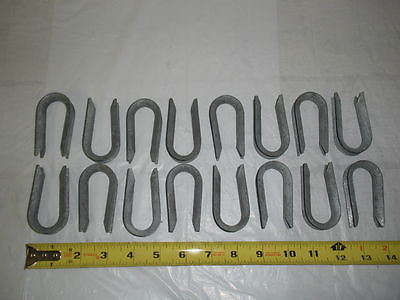 (16) HEAVY DUTY 7/16” GALVANIZED GUY WIRE ROPE THIMBLE OPEN EYE ROHN TOWER