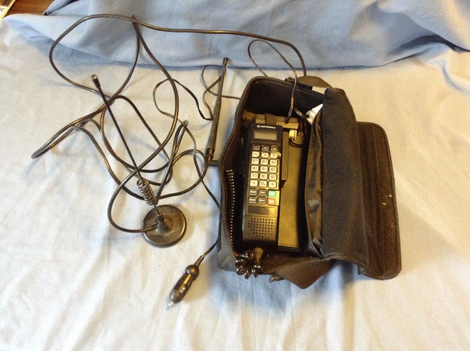 Vintage Motorola SCN2801AB  Bag Car Phone Cell Bag/Battery/Antenna/Car Charger