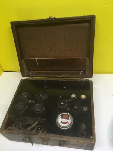 Vintage Radio Tube Tester Wood Box 4 5 6 7 pin vacuum tube