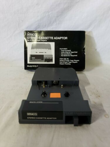 Kraco Stereo Cassette Adaptor 8 Track Tape Players Model KCA 7