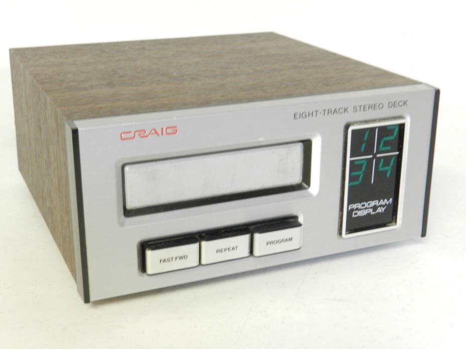 Vintage Craig 8 Track Player Tape Deck Model H-240