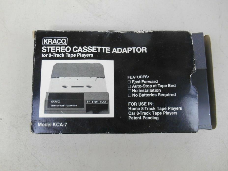 KRACO Vintage Stereo Cassette Adaptor for 8-Track Tape Players KCA-7A