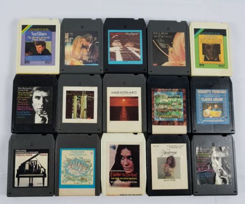 Lot of 15 Vintage 8-Track Tapes Orchestra Piano Music Broadway Classic Music