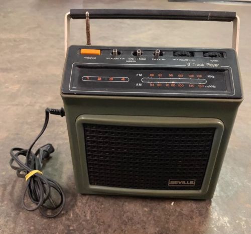 Vintage Seville Model No. 5401 R8P AM/FM Radio-8 Track Player