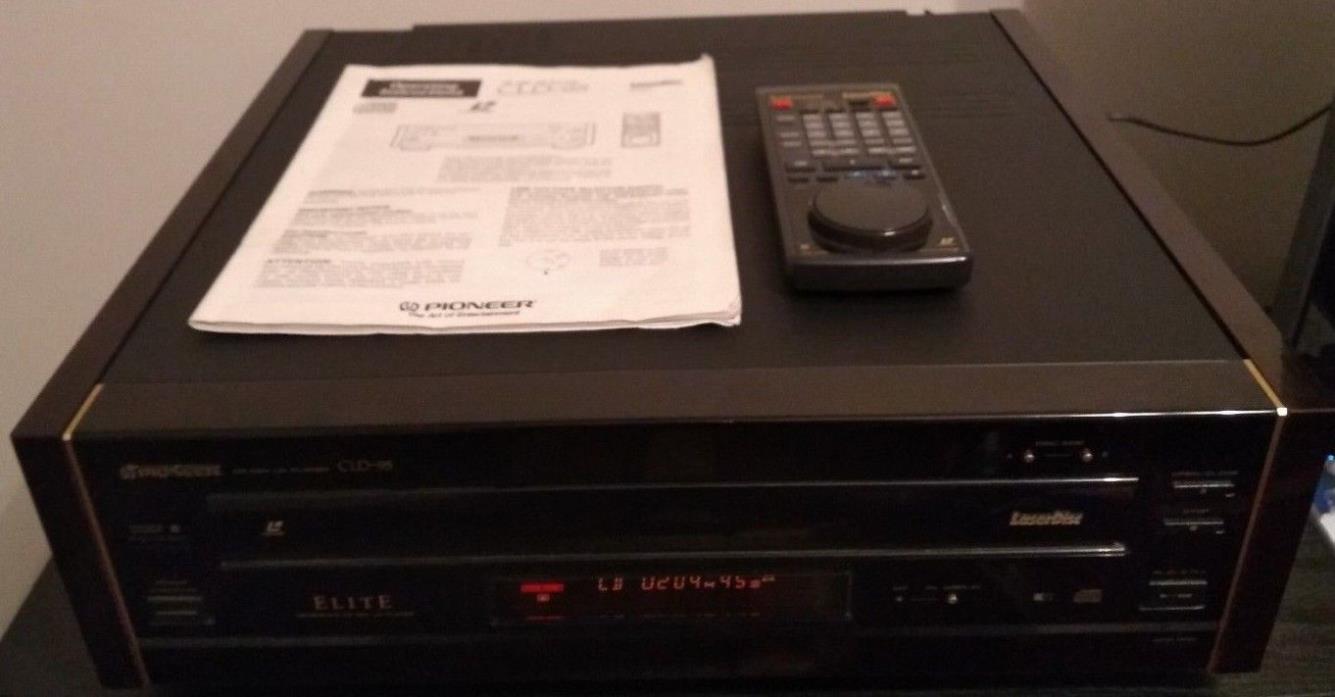 Pioneer Elite CLD-95 Laserdisc Player, Remote, and Manual FREE SHIPPING!