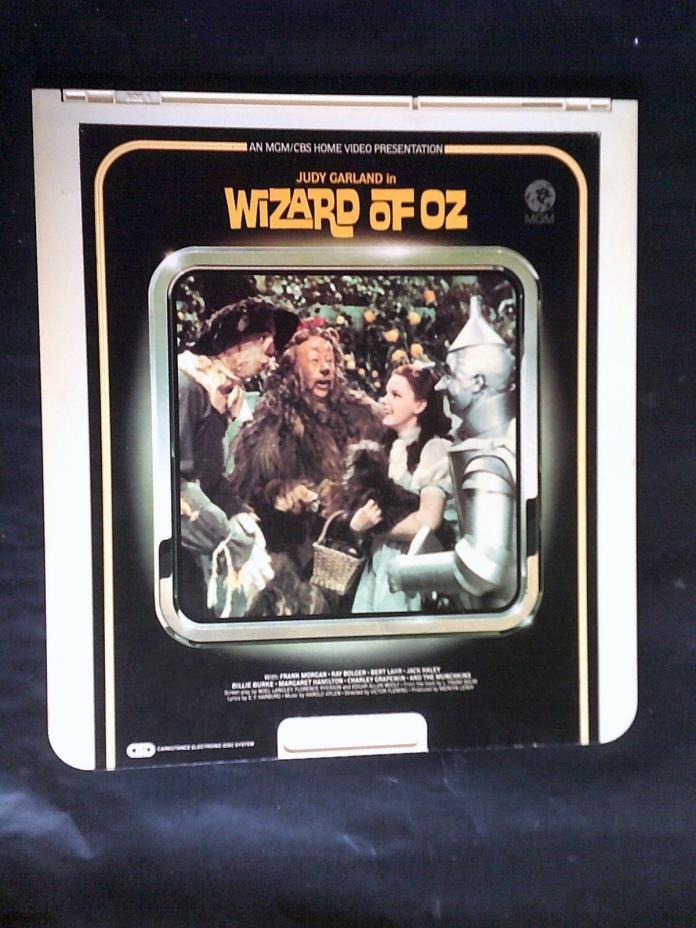 THE WIZARD OF OZ Ced Video Disc Movie Judy Garland Frank Morgan Ray Bolger