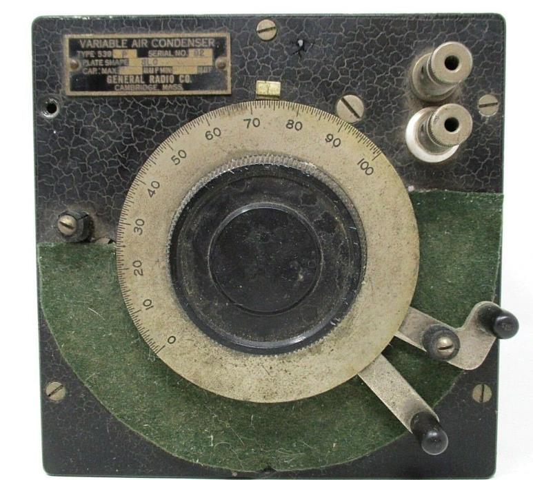 General Radio Co Antique/Vintage Variable Air Condenser 539-P