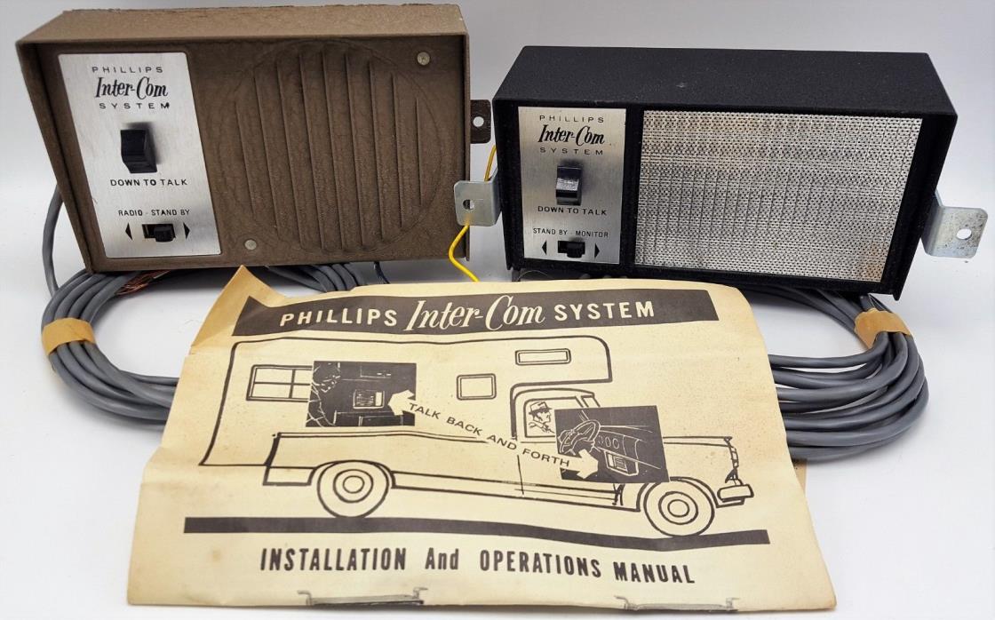 Vintage Open Box Phillips Intercom System PTC-401-MR Truck & Camper Station