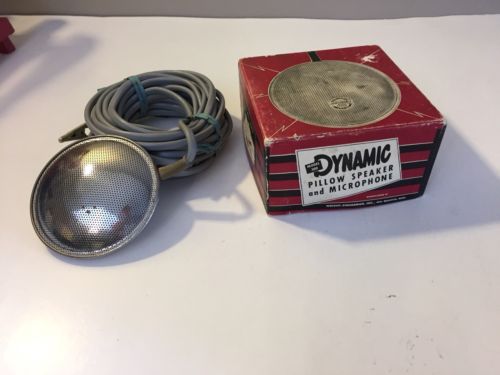 Dynamic Model 300 Pillow Speaker & Microphone by Wright-Zimmerman As Is Untested