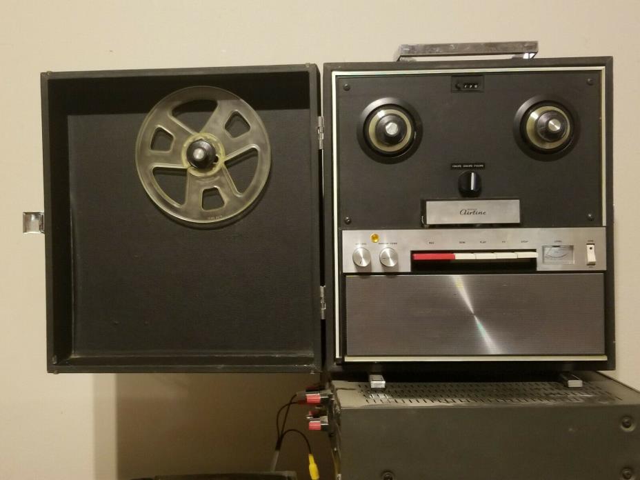 Vintage Wards Airline Model 3659A reel to reel player Recorder Working