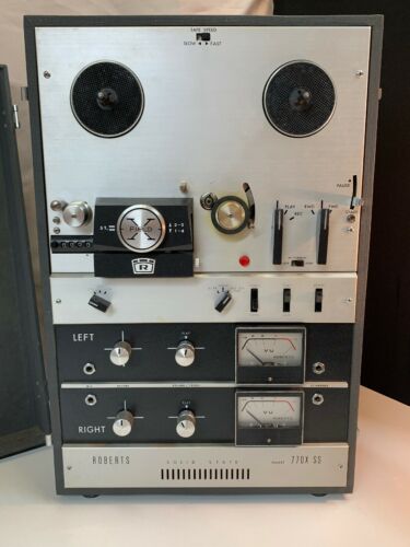 Vintage Roberts 770X SS Reel To Reel 3 Speed Tape Recorder + Cover