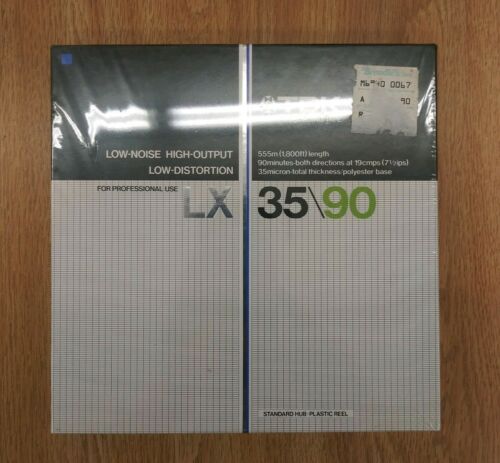 Vintage TDK LX 35-90 Blank Sound Recording Reel to Reel Tape SEALED NEW -Plastic