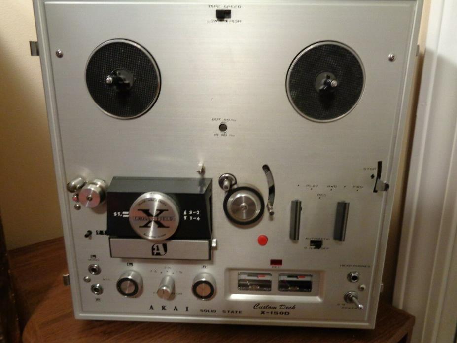 AKAI X-150D Tape Deck Partial Working Parts/Repair As Is Orig Box Manual