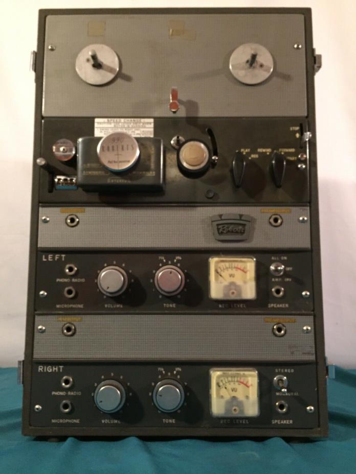 Vintage 1960's Roberts 990 Reel To Reel 2 Channel Powers Up Selling As Is Parts