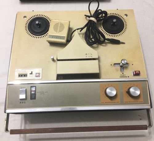 Sears Model 8230 Portable Reel To Reel Player w/ Microphone Parts/Repair