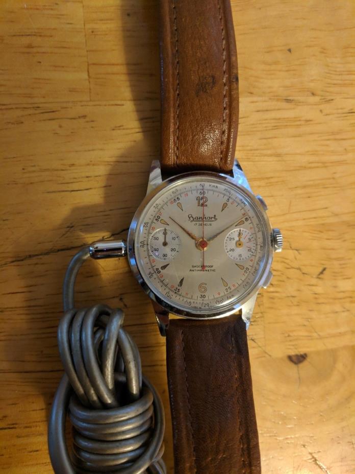 Vintage Hanhart Spy Form Watches Recording Device Cold War Era