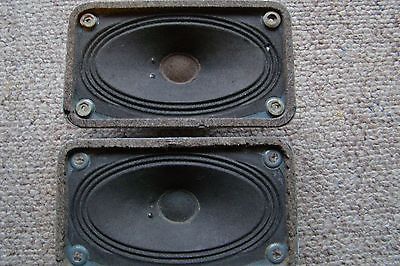Vintage Telefunken Speakers 50,s-60,s 3x5 From Reel To Reel Model 77 Rare x2