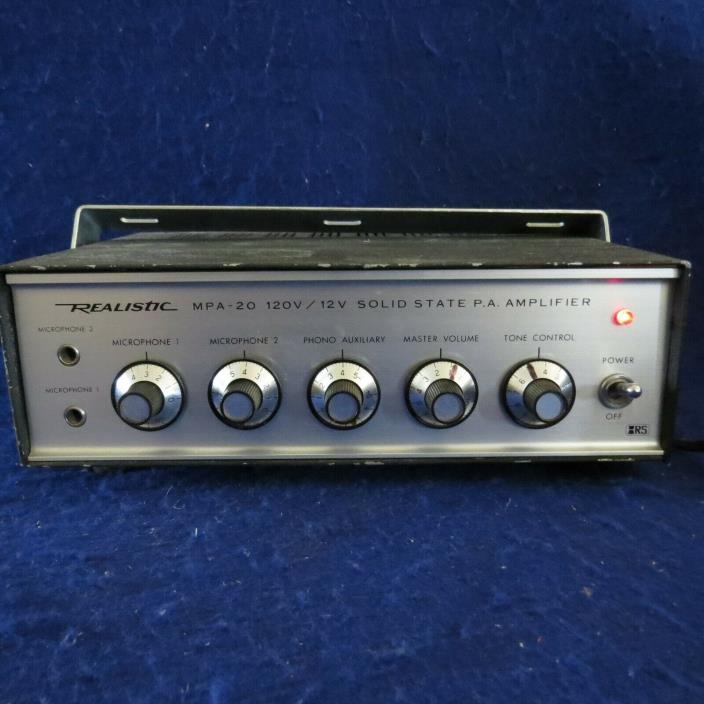 Radio Shack / Realistic MPA 20 PA public address amplifier - GOOD CONDITION