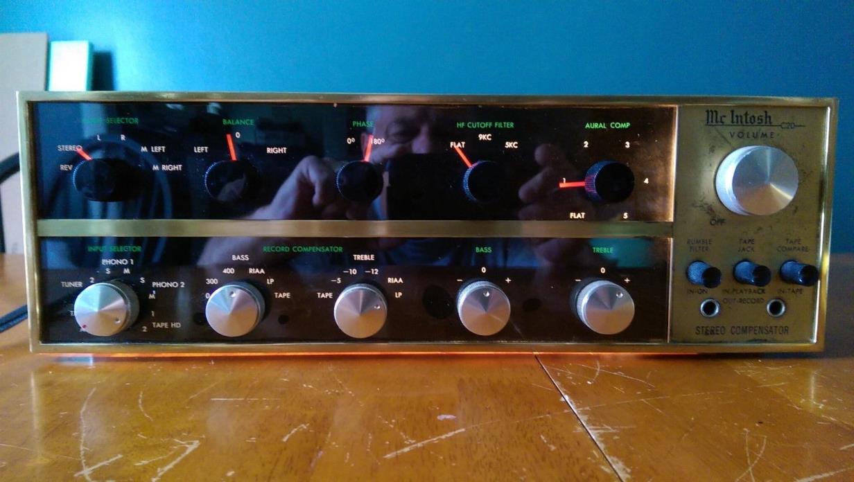 Mcintosh C20 pre amp preamplifier restored by Terry Dewick