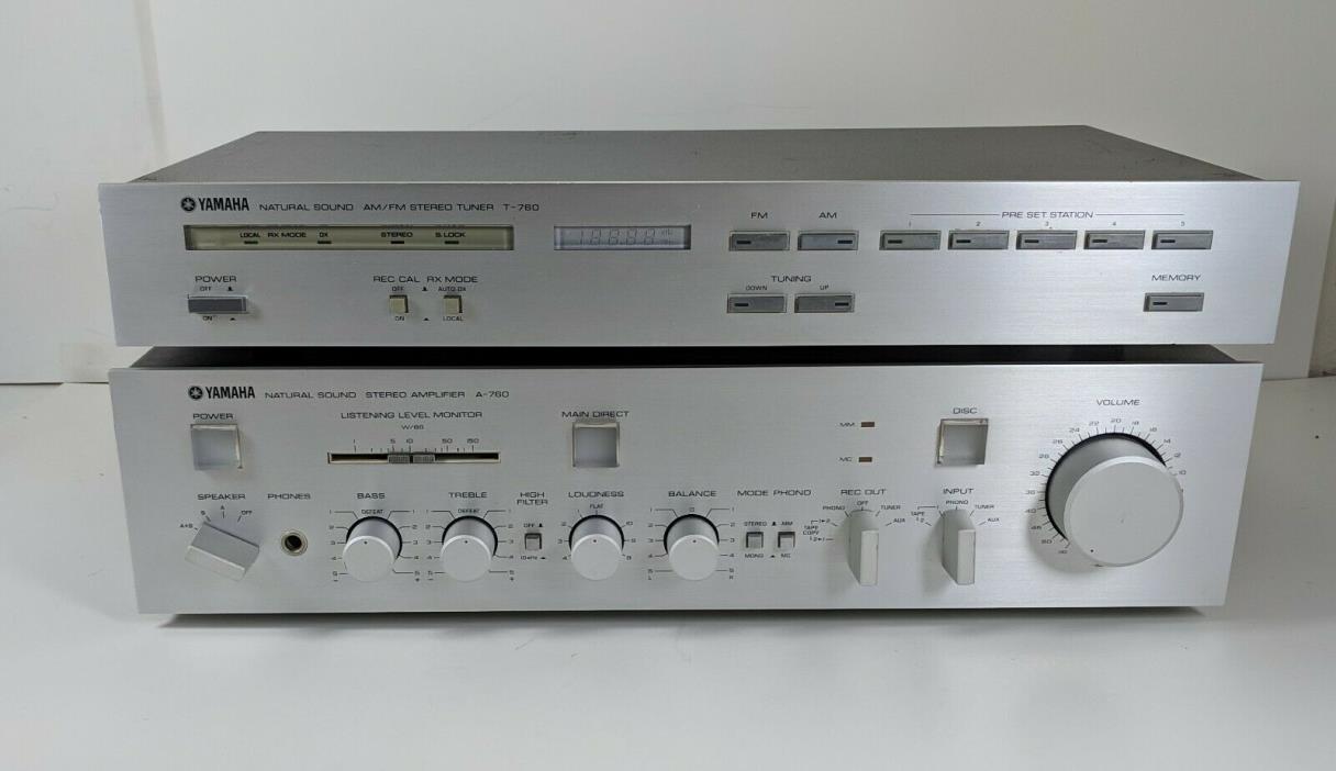 Vintage Silver Face YAMAHA A-760 Amplifier & T-760 Tuner-Excellent-Tested