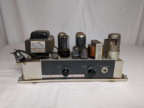 Vintage Bell & Howell 385 Filmosound Tube Amp Amplifier Guitar HiFi 6V6 12AX7