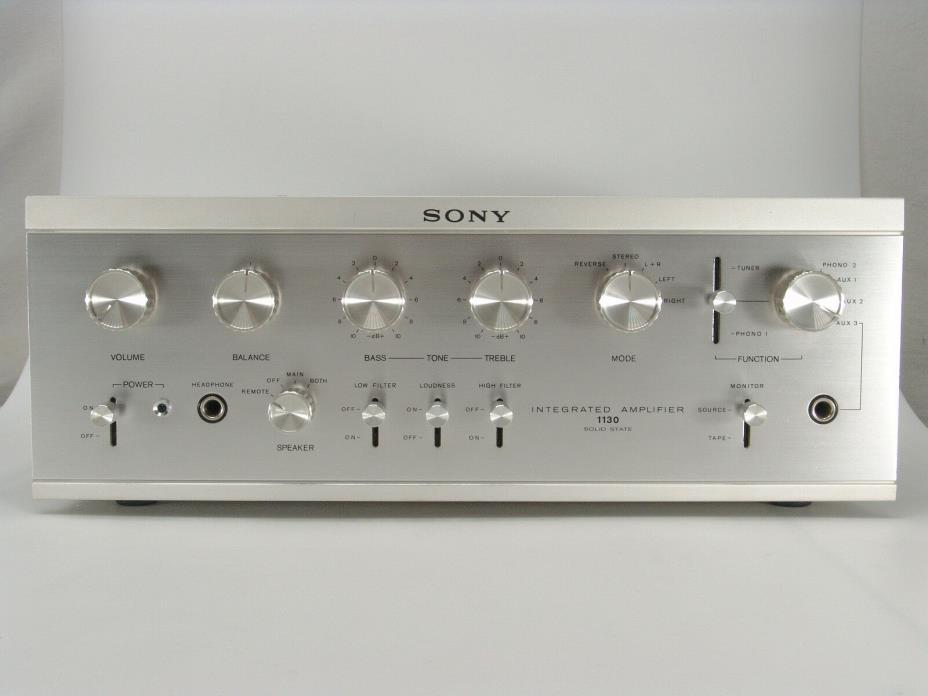 VTG SONY INTEGRATED STEREO AMPLIFIER TA-1130 MADE IN JAPAN SOLID STATE