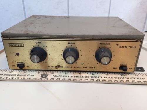 Vintage Raymer 797-10 10W RMS  Solid State Amplifier  untested