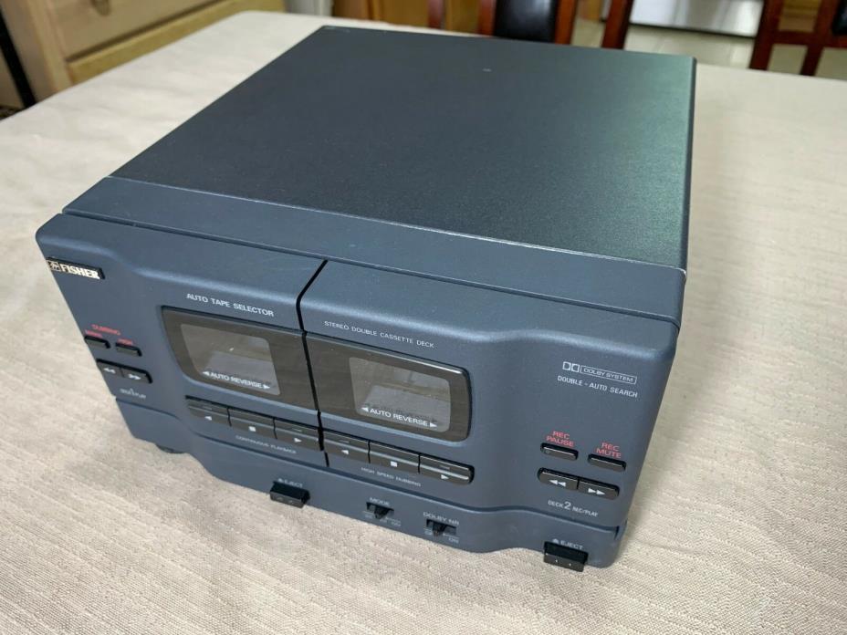 Fisher Model CR-WM44 Compact Stereo Double Cassette Deck Player Recorder, Japan