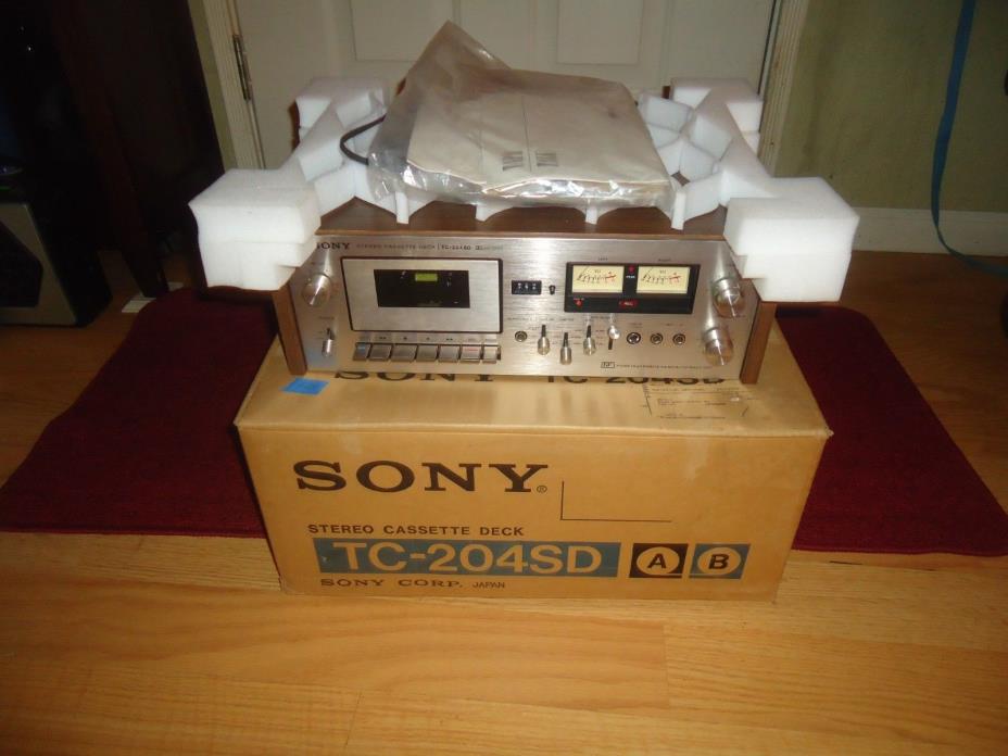 Vintage 1976 Sony TC-204SD Dolby Cassette Deck NEEDS WORK!! READ!!