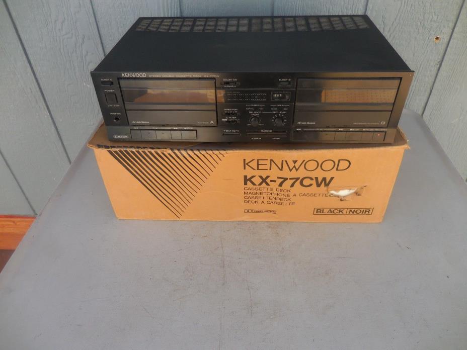 Kenwood KX-77CW Stereo High Speed Dubbing Dual Cassette Player Tape Deck
