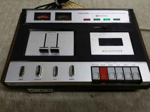 Realistic SCT-9 Solid State Stereo Cassette Tape Deck Recorder for Repair 14-889